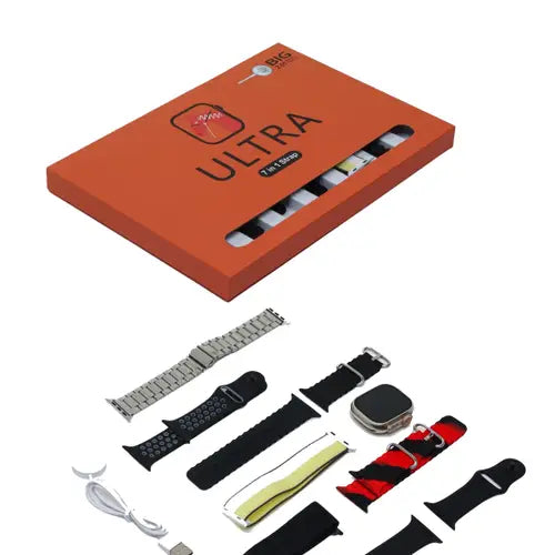 ULTRA 7iN1 Straps 2.1 Inch HD Screen With 7 Different Straps Bluetooth Calling Smart Watch
